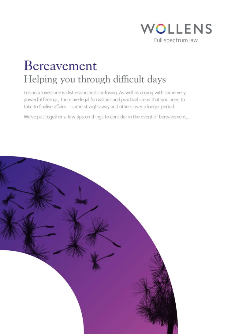 Bereavement - Wollens Solicitors Devon