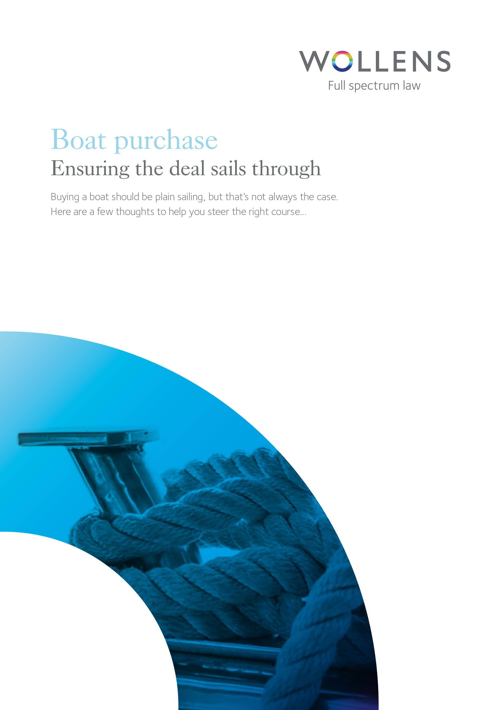 Boat Purchase - Wollens Solicitors Devon