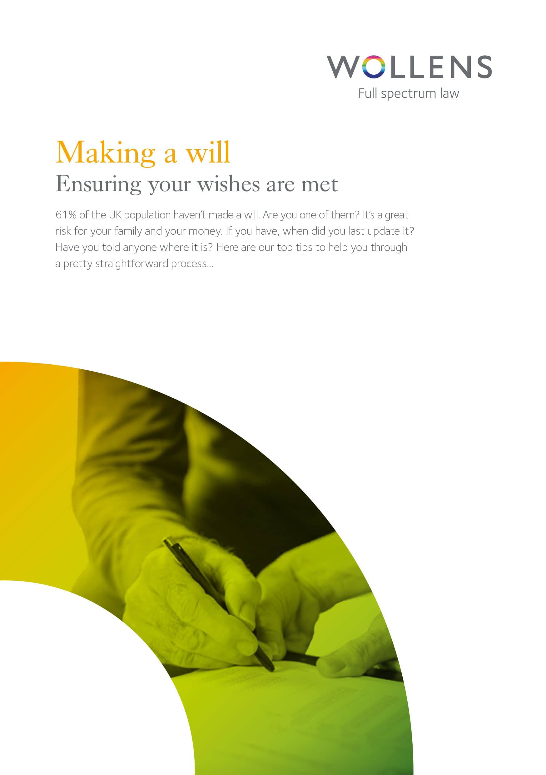 Making a Will - Wollens Solicitors Devon