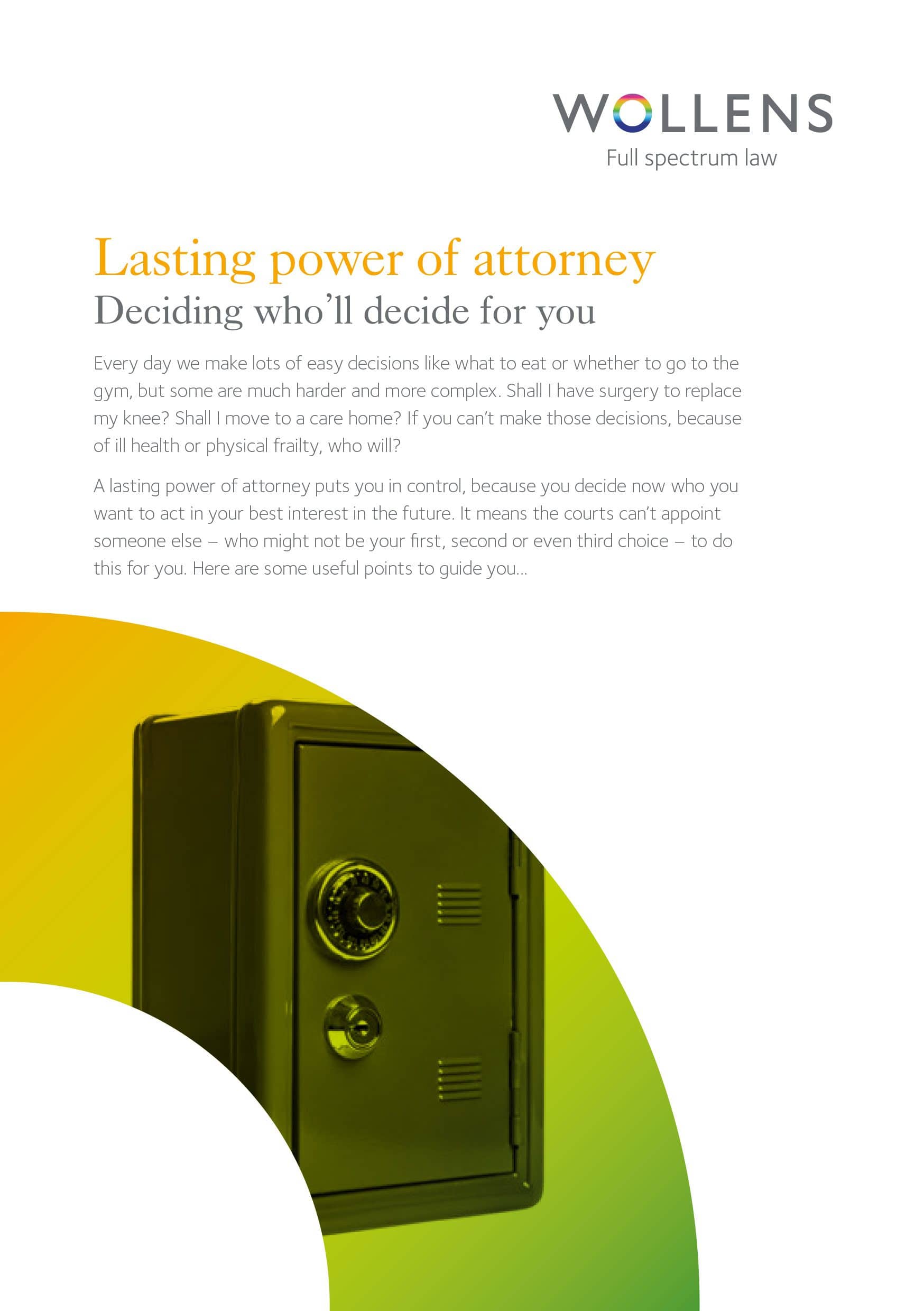 Lasting Power of Attorney - Wollens Solicitors Devon
