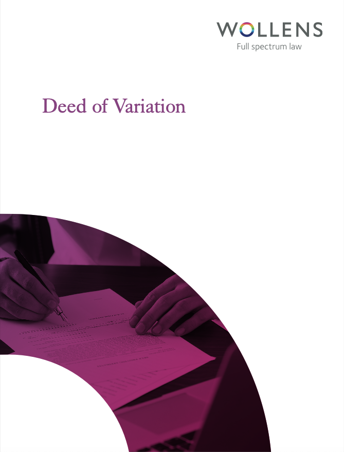 Deed Of Variation - Wollens Solicitors Devon