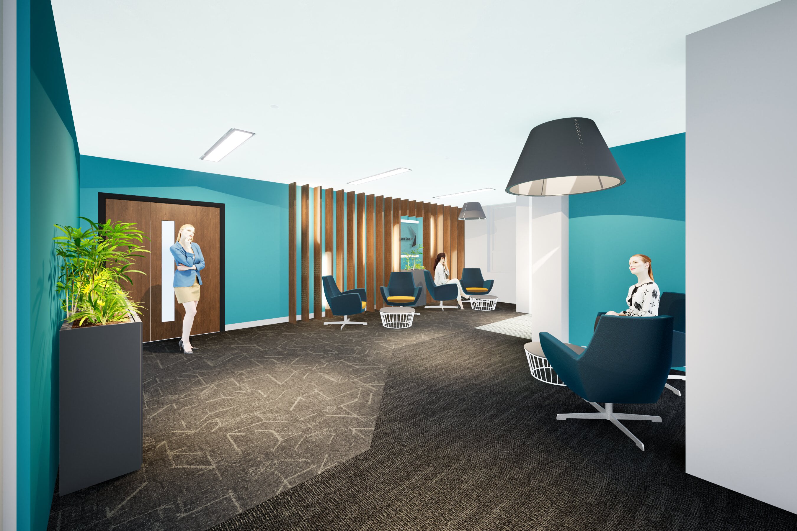 Exeter office lobby illustration — view two