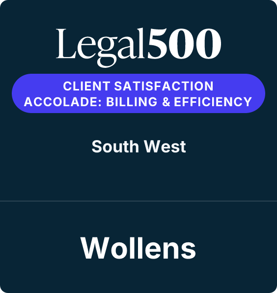 Wollens — The Legal 500 Client Satisfaction Accolade for Billing Efficiency 2026