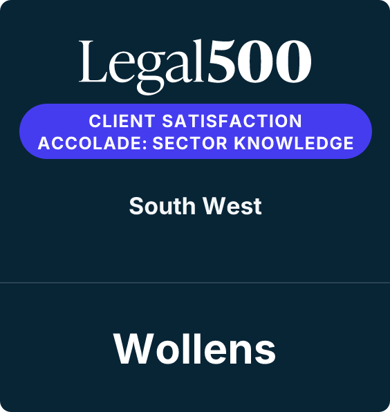 Wollens — The Legal 500 Client Satisfaction Accolade for Sector Knowledge 2026